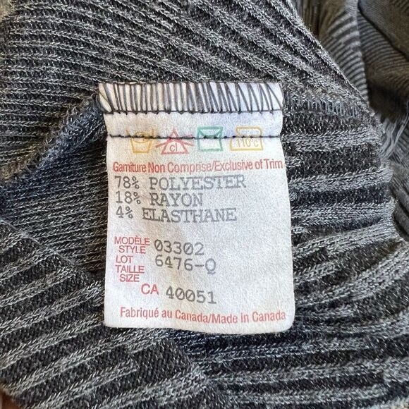 FRANK LYMAN Open Front Textured Knit Cardigan + Tank Top Set Gray Asymmetrical 8 - Picture 6 of 6